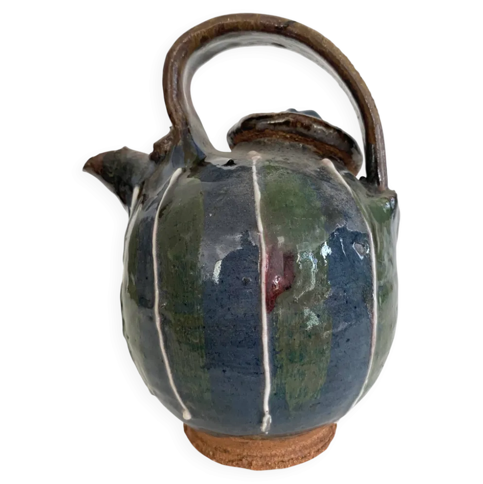 Théière en céramique artisanale, années 1980
