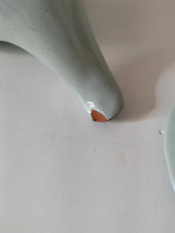 Théière en céramique émaillée céladon moucheté