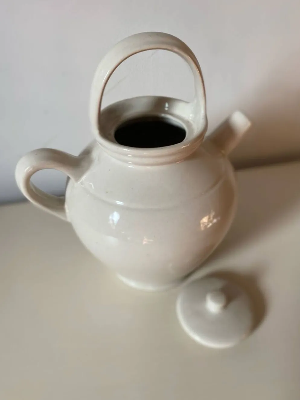 Théière en faïence ancienne Digoin