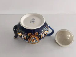 Théière en faïence de Gien - Renaissance Bleu (Peint main)