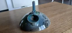 Théière en grès artisanal signée jean-luc pirot – émail aux reflets bleutés