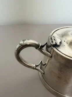 Théière en métal argenté potier vintage 240546