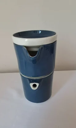 Théière et pot à lait, égoïste Sarreguemines, années 80