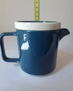 Théière et pot à lait, égoïste Sarreguemines, années 80