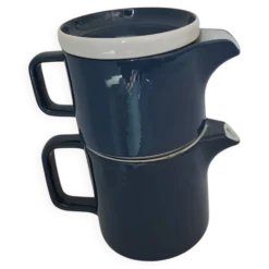 Théière et pot à lait, égoïste Sarreguemines, années 80