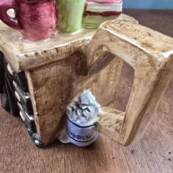 Théière fantaisie Bureau rétro téléphone & machine à écrire