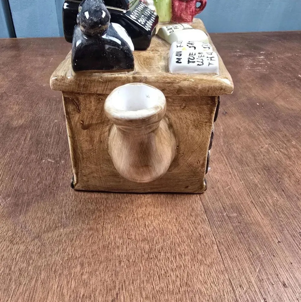 Théière fantaisie Bureau rétro téléphone & machine à écrire
