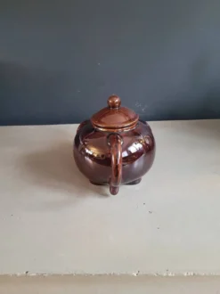 Théière éléphant en porcelaine marron