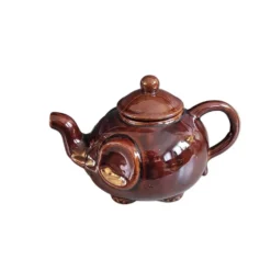 Théière éléphant en porcelaine marron