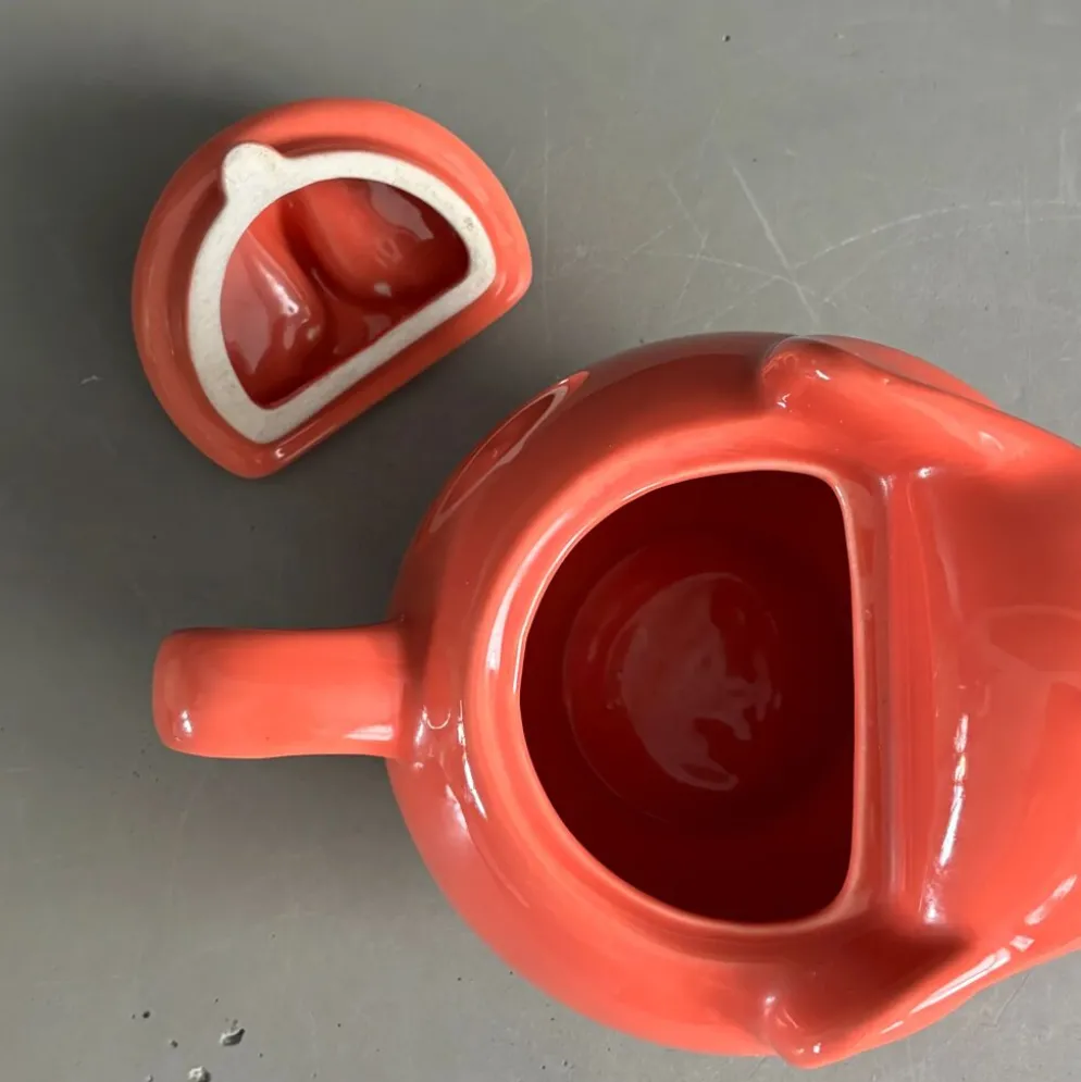 Théière éléphant grand modèle couleur corail