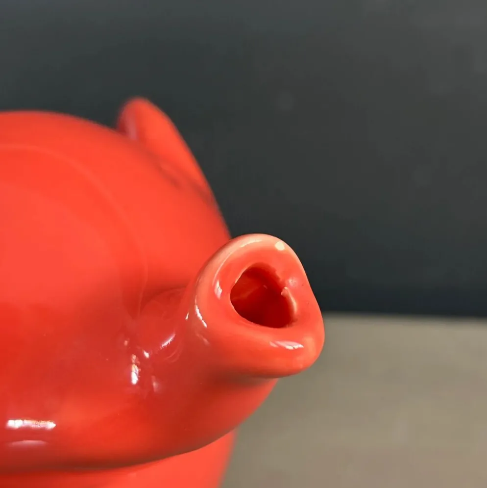 Théière éléphant grand modèle couleur corail