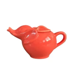 Théière éléphant grand modèle couleur corail