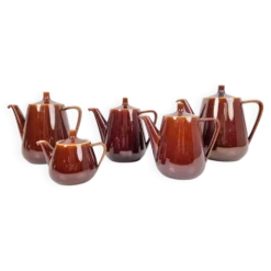 Théières en porcelaine de Villeroy & Boch, années 1960, ensemble de 5
