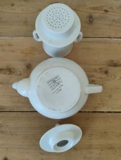 Tisanière cafetière vintage en porcelaine à feu de la Porcelaine d'Auteuil