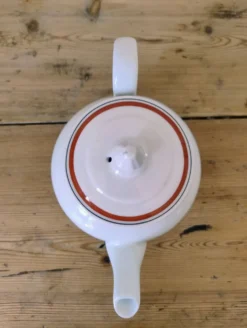 Tisanière cafetière vintage en porcelaine à feu de la Porcelaine d'Auteuil