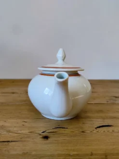 Tisanière cafetière vintage en porcelaine à feu de la Porcelaine d'Auteuil