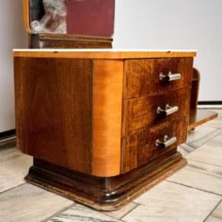 Toaletka vintage Art Déco, proj. Jindřich Halabala, années 40, Tchécoslovaquie