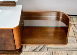 Toaletka vintage Art Déco, proj. Jindřich Halabala, années 40, Tchécoslovaquie