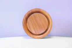 Tourne-disque en bois vintage
