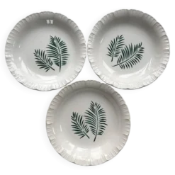 Trio d’assiettes palmes Digoin