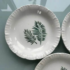 Trio d’assiettes palmes Digoin