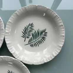 Trio d’assiettes palmes Digoin