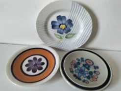 Trio d’assiettes vintage françaises – Gien, Lunéville & Digoin – Années 60/