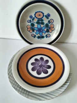 Trio d’assiettes vintage françaises – Gien, Lunéville & Digoin – Années 60/