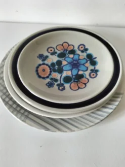 Trio d’assiettes vintage françaises – Gien, Lunéville & Digoin – Années 60/