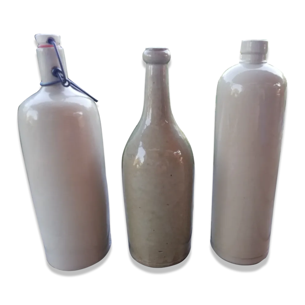 Trio de bouillottes en grès