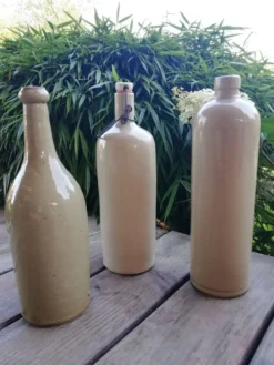 Trio de bouillottes en grès