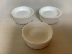 Trio de coquetiers en opaline