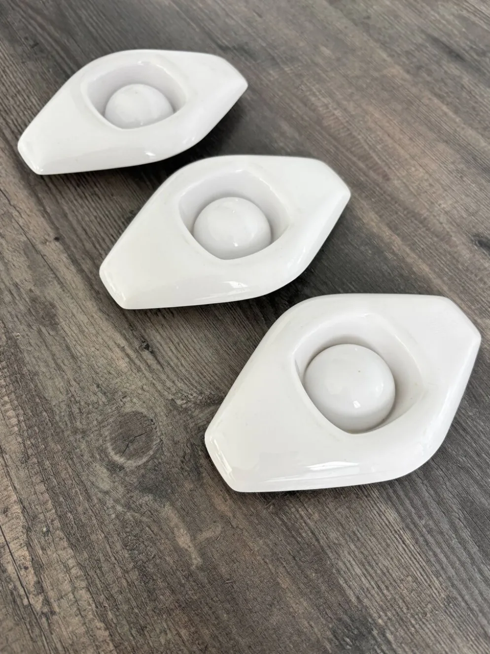 Trio de coquetiers vintage Kayser West Germany