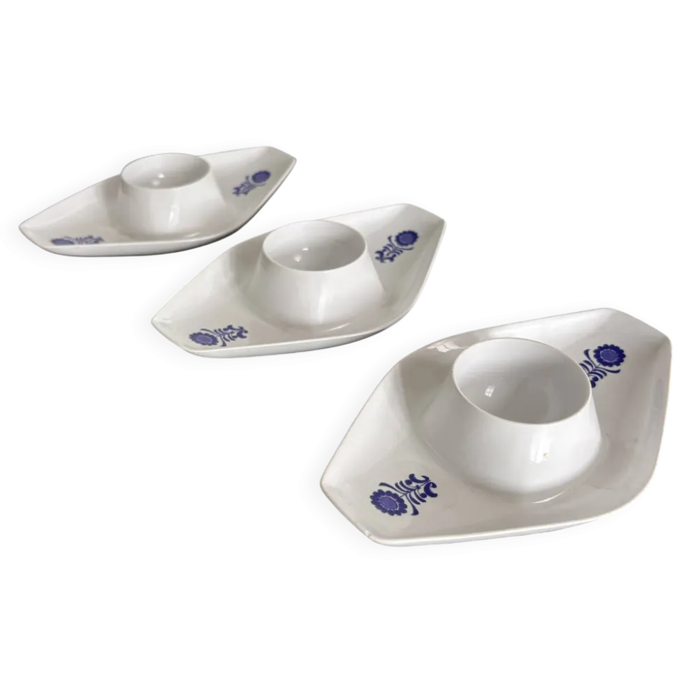 Trio de coquetiers vintage Kayser West Germany