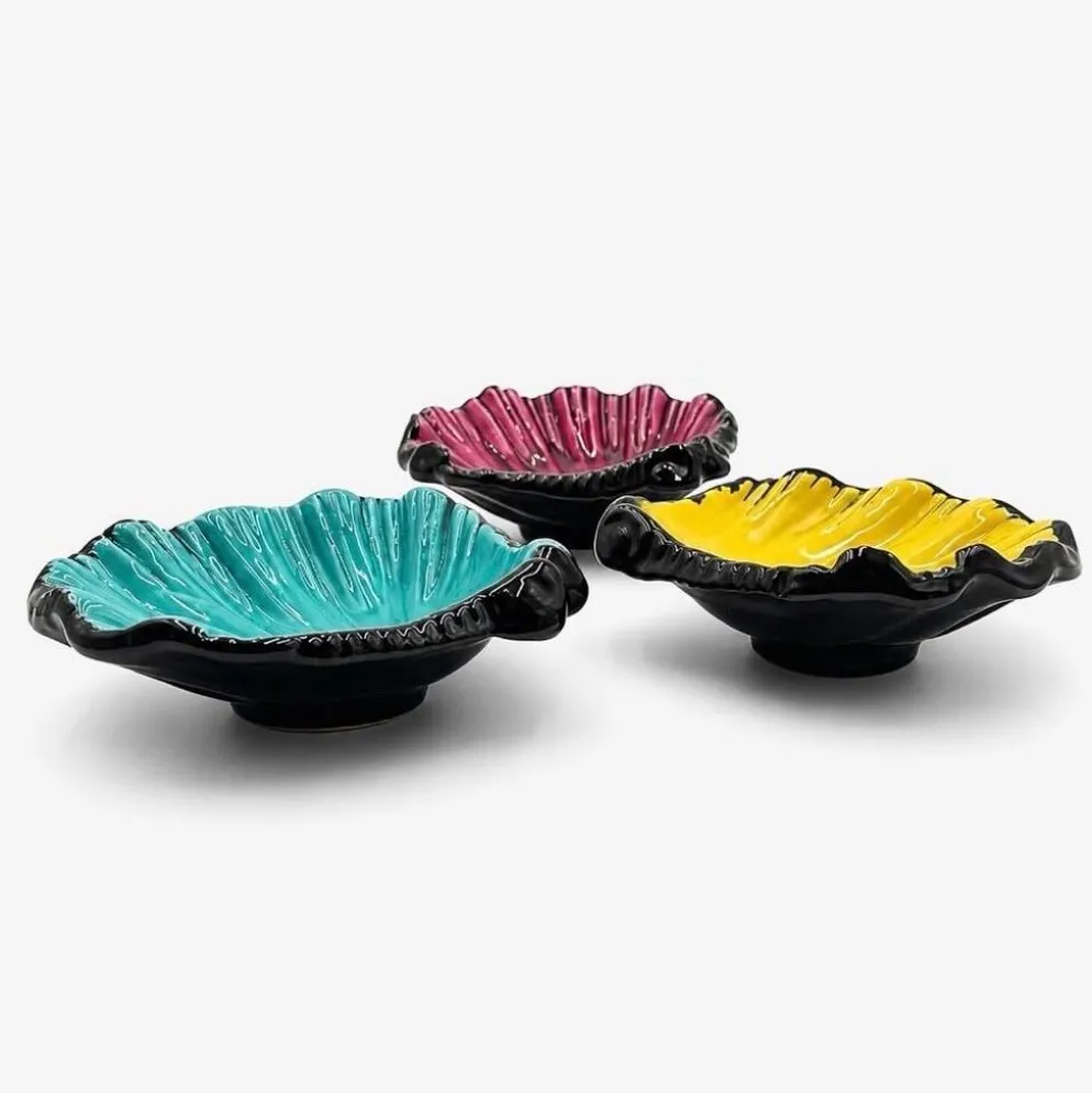 Trio de coupelles coquillages en céramique années 1950/60