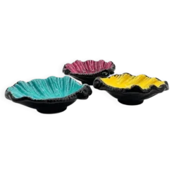 Trio de coupelles coquillages en céramique années 1950/60