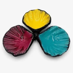 Trio de coupelles coquillages en céramique années 1950/60