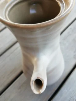 Trio de théières en grès artisanal