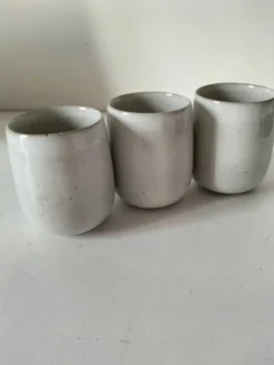 Trio gobelets grès Atelier Hurtault Puisaye