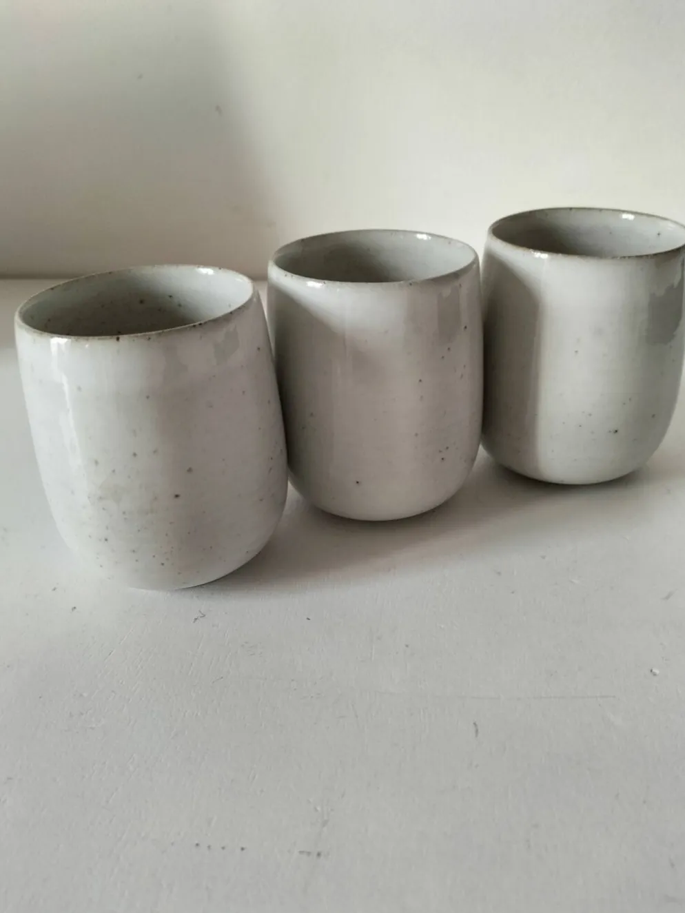 Trio gobelets grès Atelier Hurtault Puisaye