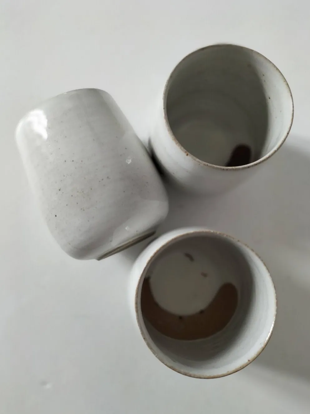 Trio gobelets grès Atelier Hurtault Puisaye