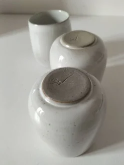 Trio gobelets grès Atelier Hurtault Puisaye