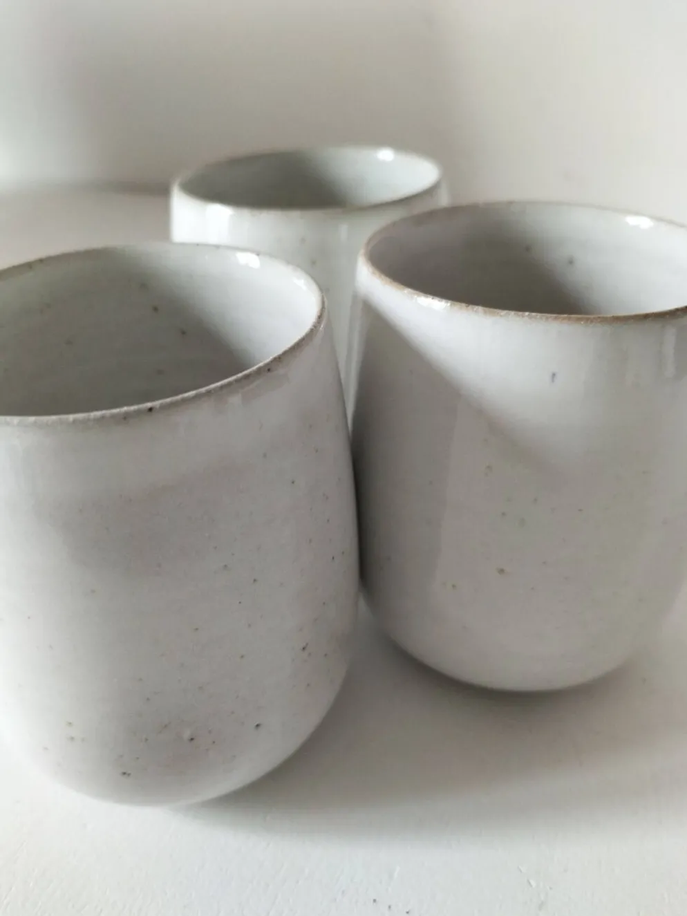 Trio gobelets grès Atelier Hurtault Puisaye