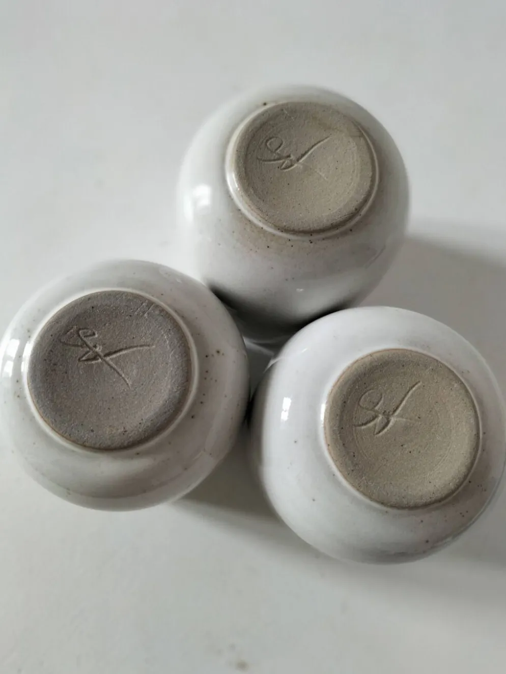 Trio gobelets grès Atelier Hurtault Puisaye