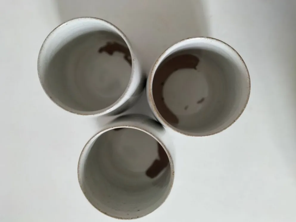 Trio gobelets grès Atelier Hurtault Puisaye