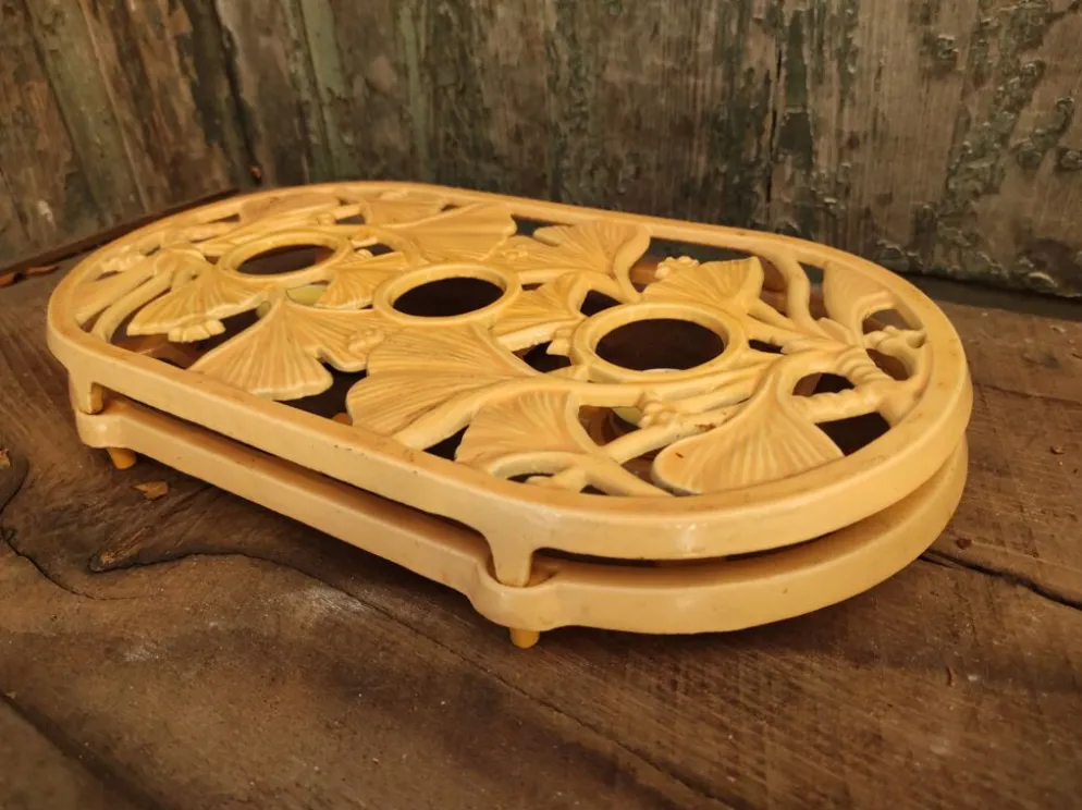 Trivet vintage français spécial pour garder les aliments au chaud