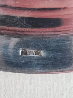 Trois sous-verres en métal argenté
