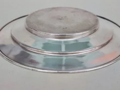 Trois sous-verres en métal argenté