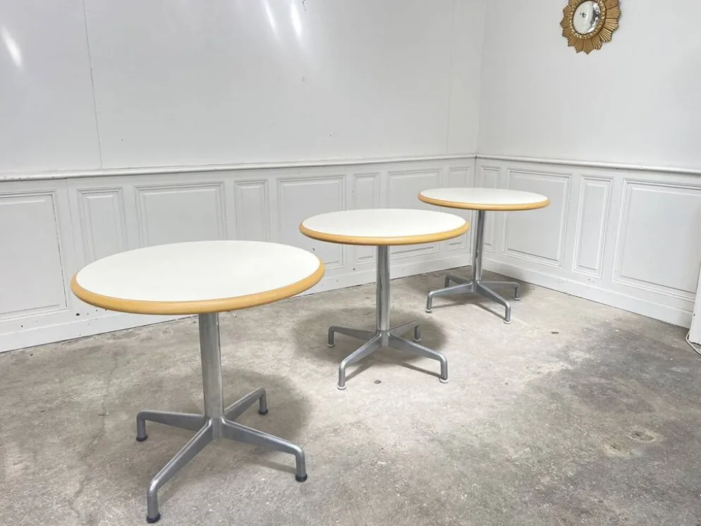 Trois tables bistrot Pierretti pour Castelli 1970