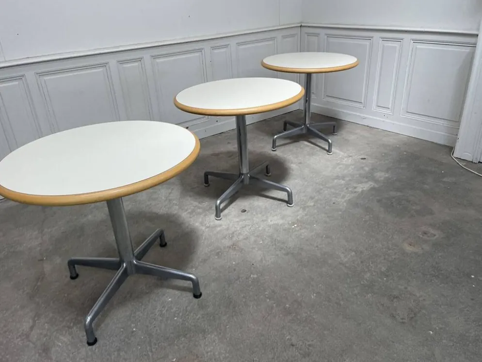 Trois tables bistrot Pierretti pour Castelli 1970